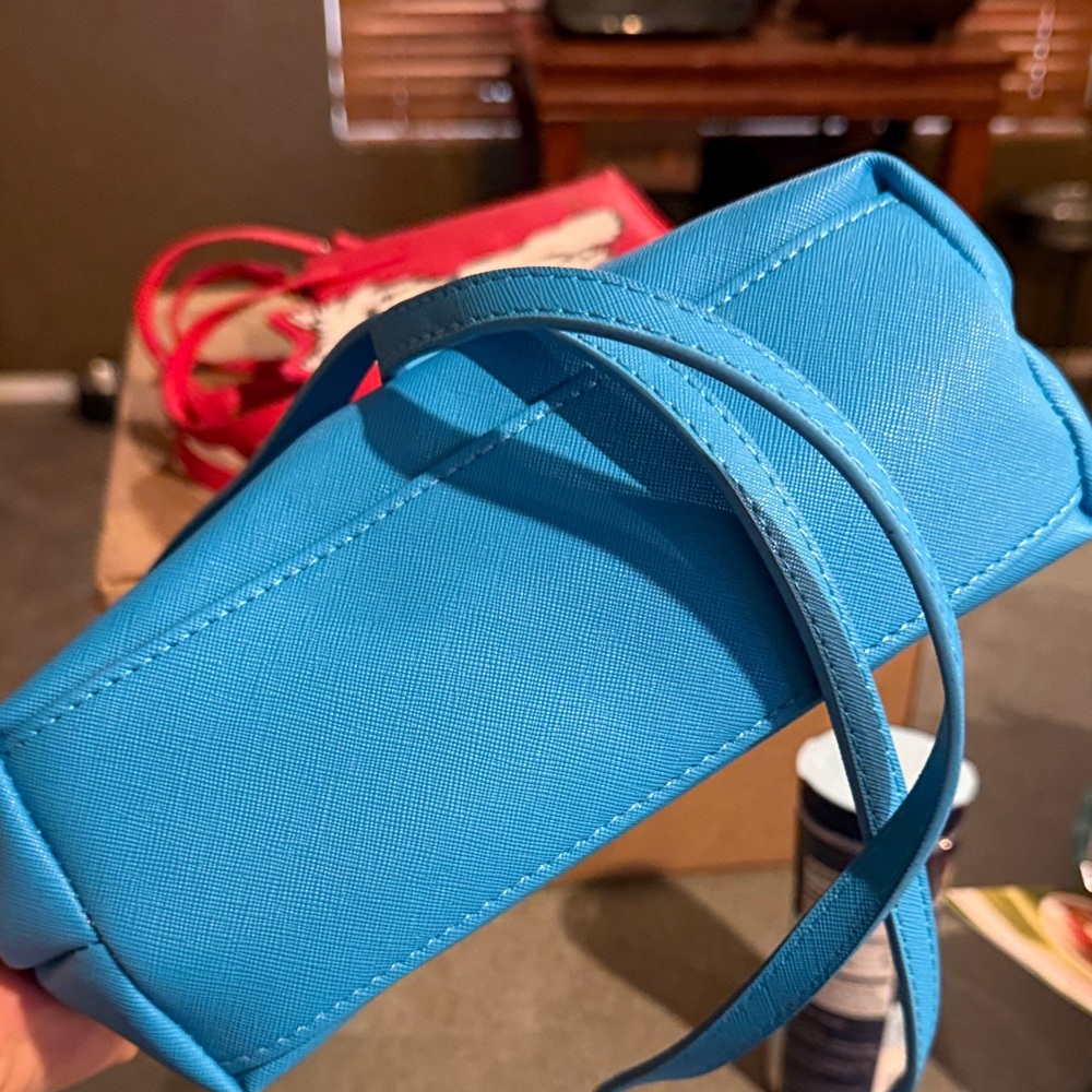 Marc Tetro Blue Dog Print Women's Bag and Cardholder Set - Picture 5 of 5